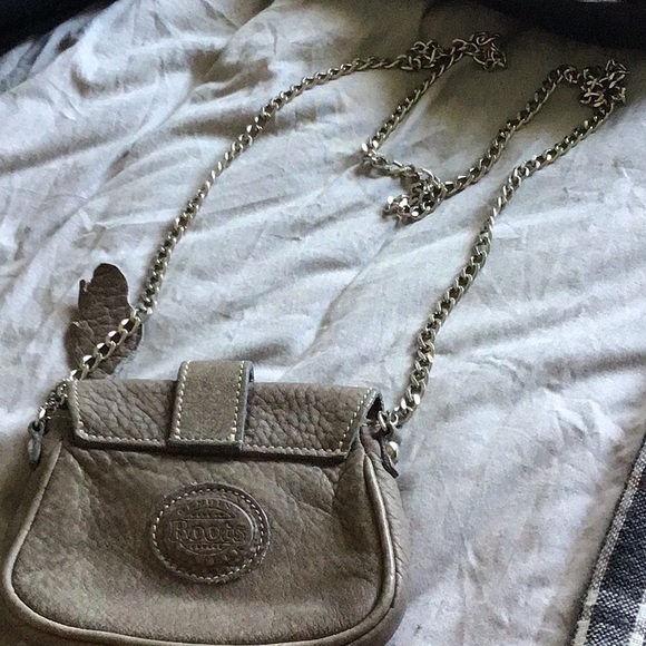 Grey leather roots bag - Picture 2 of 2